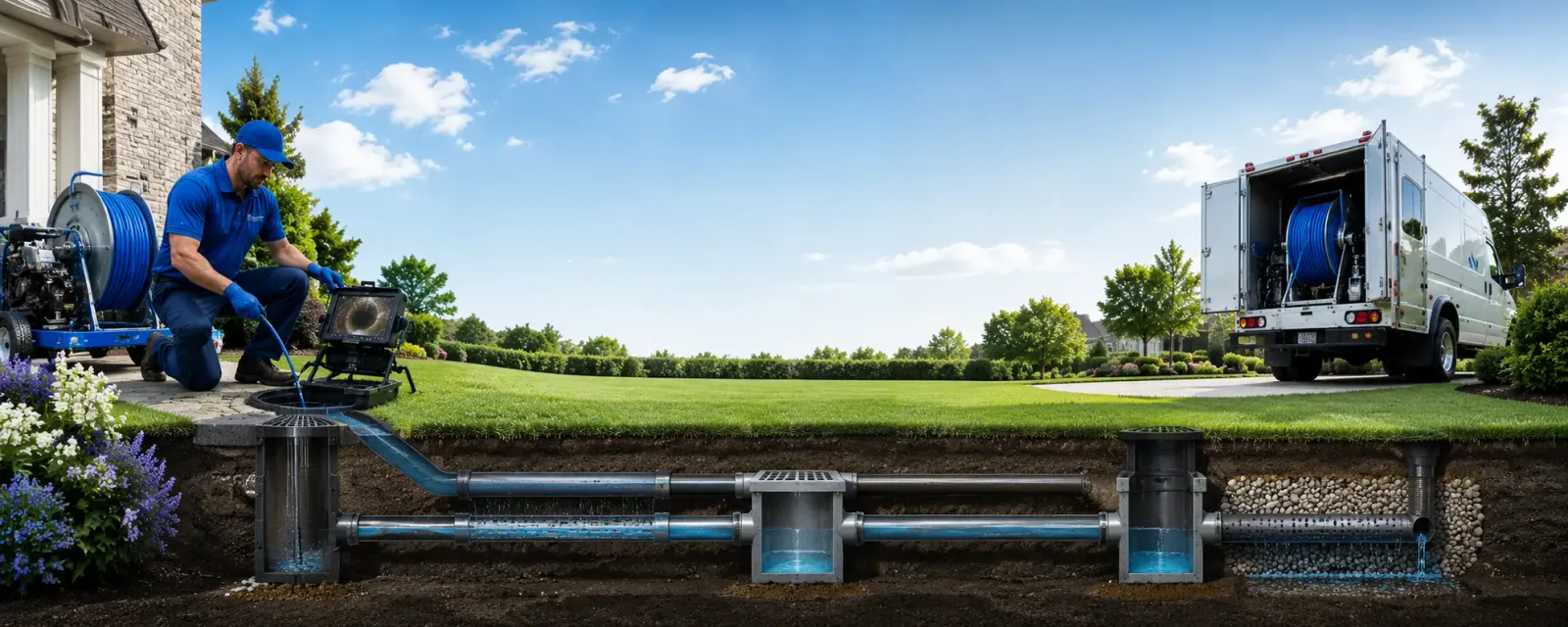 Outdoor drain cleaning information for Tovey, IL